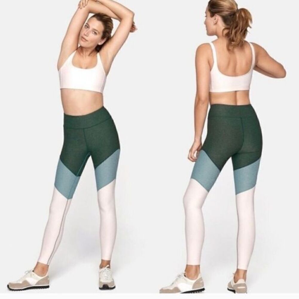 OUTDOOR VOICES Spring 7/8 Pink Green Leggings XS